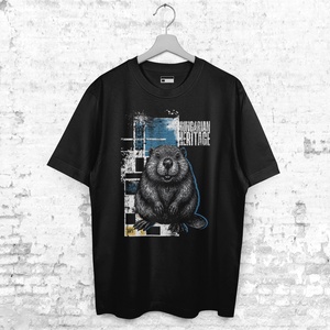 Hód mintás oversize póló  Hungarian Heritage kollekció / Urbanmood, Ruha & Divat, Női ruha, Póló, felső, , MESKA