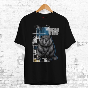 Hód mintás unisex póló  Hungarian Heritage kollekció / Urbanmood, Ruha & Divat, Női ruha, Póló, felső, Mindenmás, MESKA