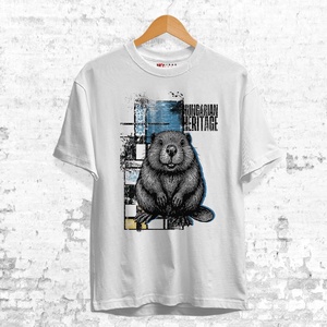 Hód mintás unisex póló  Hungarian Heritage kollekció / Urbanmood - ruha & divat - női ruha - póló, felső - Meska.hu