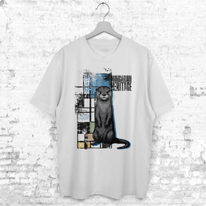 Vidra mintás oversize póló  Hungarian Heritage kollekció / Urbanmood - ruha & divat - női ruha - póló, felső - Meska.hu