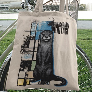 Vidra mintás vászontáska  Hungarian Heritage kollekció / Urbanmood, Táska & Tok, Bevásárlás & Shopper táska, Shopper, textiltáska, szatyor, Mindenmás, MESKA