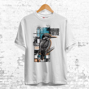 Jégmadár mintás unisex póló  Hungarian Heritage kollekció / Urbanmood - ruha & divat - női ruha - póló, felső - Meska.hu