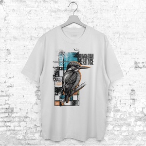 Jégmadár mintás oversize póló  Hungarian Heritage kollekció / Urbanmood, Ruha & Divat, Női ruha, Póló, felső, , MESKA