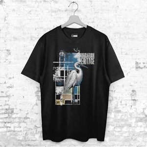 Kócsag mintás oversize póló  Hungarian Heritage kollekció / Urbanmood, Ruha & Divat, Női ruha, Póló, felső, , MESKA