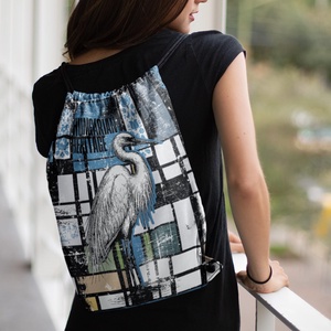 Kócsag mintás tornazsák  Hungarian Heritage kollekció / Urbanmood, Táska & Tok, Hátizsák, Tornazsák, Gymbag, Mindenmás, MESKA