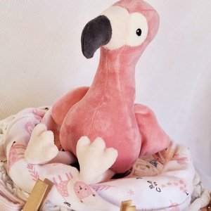 Flamingós pelenkatorta - otthon & életmód - babaszoba, gyerekszoba - babaszoba dekoráció - Meska.hu