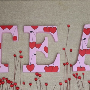 Állatos dekorbetű, Baba - mama, Babaszoba dekoráció, Babanév dekoráció, Festett tárgyak, Festészet, MESKA