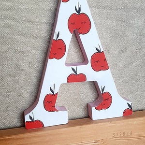 Almás dekorbetű, Baba - mama, Babaszoba dekoráció, Babanév dekoráció, Festett tárgyak, Festészet, MESKA