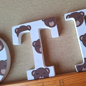 Mackós dekorbetű - baba - mama - babaszoba dekoráció - babanév dekoráció - Meska.hu