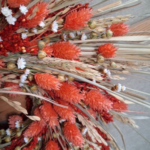 Narancsszín koszorú - otthon & életmód - virágdekoráció - virágdíszek - dekor koszorúk, kopogtatók - Meska.hu