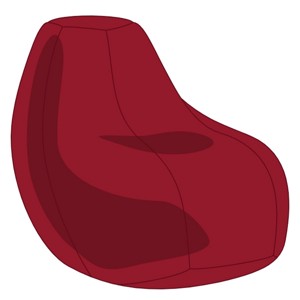 Bordó Tini Babzsákfotel Huzat, Otthon & Életmód, Bútor, Babzsák huzat, Babzsák, , MESKA