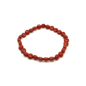 Vörös jáspis fazettált korong karkötő 64 mm, Ékszer, Karkötő, Ásványkarkötő, , MESKA