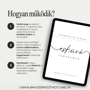 Esküvőtervező Canva sablon - esküvő - dekoráció - esküvői feliratok - Meska.hu