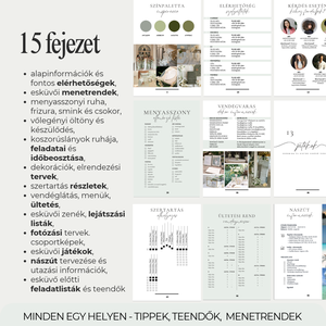 Esküvőtervező Canva sablon - esküvő - dekoráció - esküvői feliratok - Meska.hu