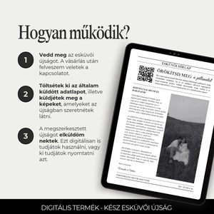 Személyre szabott esküvői újság - esküvő - dekoráció - esküvői feliratok - Meska.hu
