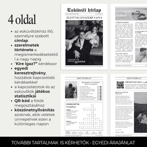 Személyre szabott esküvői újság - esküvő - dekoráció - esküvői feliratok - Meska.hu