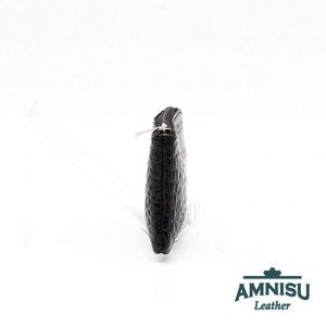 Fekete krokkómintás egy cipzáras kulcstartó A8008 - táska & tok - kulcstartó & táskadísz - kulcstartó - Meska.hu