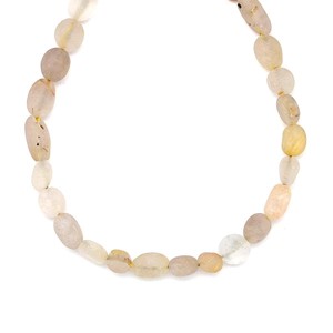 Rutilkvarc matt pebble 6-10mm  ékszerkészítő alapanyag (füzér), Kellékek & szerszámok, Ásvány alapanyag, Ásványfüzér, , MESKA