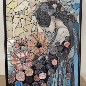 Színes lufik - művészet - festmény - üvegfestmény - Meska.hu