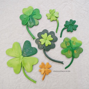 Négylevelű lóhere  -  7 db-os csomag szilveszteri, újévi dekorációhoz -  - Meska.hu