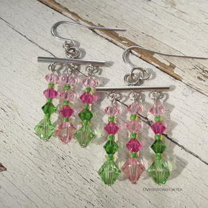Üde tavasz  -  fülbevaló, Swarovski fülbevaló - ékszer - fülbevaló - csillár fülbevaló - Meska.hu