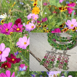 Üde tavasz  -  fülbevaló, Swarovski fülbevaló - ékszer - fülbevaló - csillár fülbevaló - Meska.hu