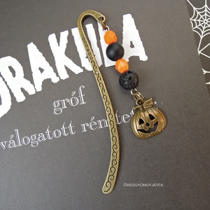 Könyvjelző rémtörténetekhez  -  halloween tök - otthon & életmód - dekoráció - halloween - halloweeni ékszerek - Meska.hu