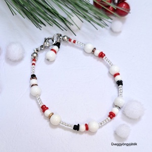 Hóember girland karkötő  - Meska.hu