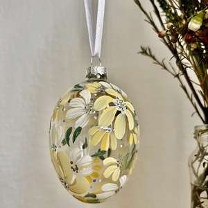 Húsvéti üvegtojás, Ünnepi díszek, dekorációk, Húsvéti díszek és dekorációk, Húsvéti tojás, hímestojás, Üvegművészet, Tojásfestés, MESKA