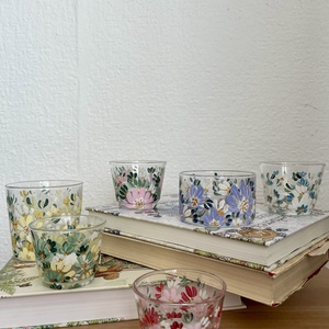 Nagy sárgavirágos üvegmécses - otthon & életmód - gyertya, illat, aroma - mécses és mécsestartó - Meska.hu