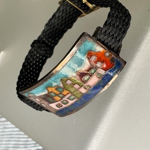 Amszterdam, tűzzománc bronz karkötő - ékszer - karkötő - karperec - Meska.hu