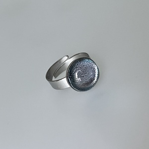 Ezüst csillogás gyűrű, üvegékszer - ékszer - gyűrű - kerek gyűrű - Meska.hu