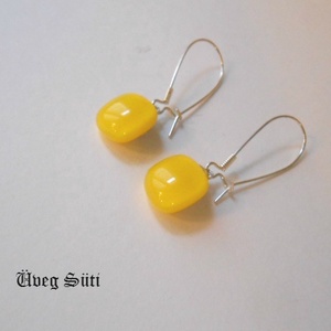 NEMESACÉL Sárga napsugár  fülbevaló - ékszer - fülbevaló - lógó fülbevaló - Meska.hu