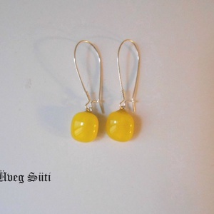 NEMESACÉL Sárga napsugár  fülbevaló - ékszer - fülbevaló - lógó fülbevaló - Meska.hu