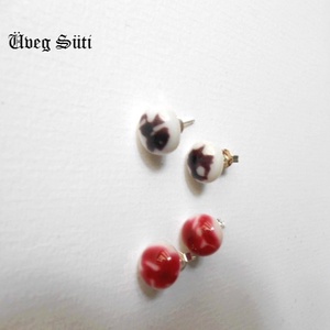 Rózsaszín lila fehér fülbevaló csomag  - ékszer - fülbevaló - pötty fülbevaló - Meska.hu