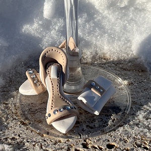 Divatos koktélos pohár � magassarkú cipő és táska díszítéssel - otthon & életmód - konyhafelszerelés, tálalás - tálalás - pohár - Meska.hu