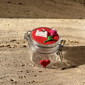 Szíves-Rózsás Csatos Üveg - otthon & életmód - konyhafelszerelés, tálalás - flaska, csatos üveg - Meska.hu