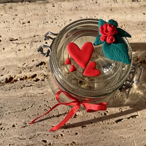 Szíves-Rózsás Csatos Üveg - otthon & életmód - konyhafelszerelés, tálalás - flaska, csatos üveg - Meska.hu