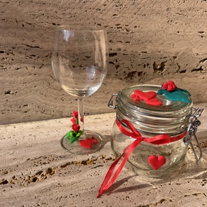 Szíves-Rózsás Csatos Üveg - otthon & életmód - konyhafelszerelés, tálalás - flaska, csatos üveg - Meska.hu