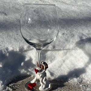 Emlékpoharak esküvőre � egyedi menyasszony és vőlegény figurákkal díszítve - esküvő - emlék & ajándék - nászajándék - esküvői pohár, pohárszett - Meska.hu