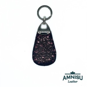 Metál lila pöttyös mintás csepp alakú kristály köves kulcstartó H4027 -  - Meska.hu