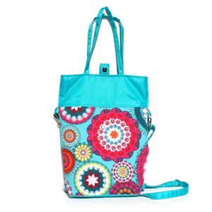 SuziartBag Türkiz mandalás vászon 3in1 táska - táska & tok - kézitáska & válltáska - válltáska - Meska.hu