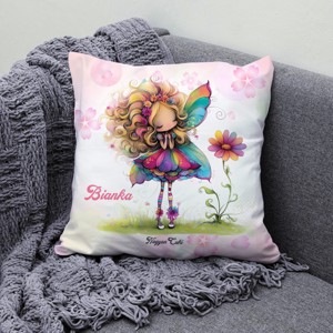 Névvel kérhető - Cuki virág tündér mintás párna - otthon & életmód - lakástextil - párna & párnahuzat - díszpárna (belsővel együtt) - Meska.hu