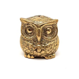 Réz figura bagoly arany 4cm, Otthon & Életmód, Dekoráció, Spiritualitás, , MESKA