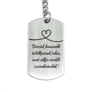 Bárcsak hamarabb acél medálos kulcstartó, Táska & Tok, Kulcstartó & Táskadísz, Kulcstartó, , MESKA