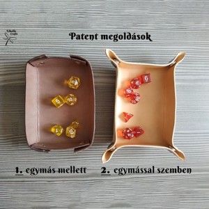 Sárkányszemes kockadobó tálca - PIROS szemmel - játék & sport - táblajáték és kártyajáték - társasjátékok - dobókocka - Meska.hu