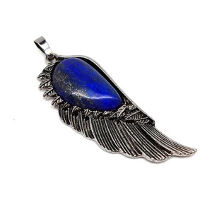 Angyalszárny medál fém Lapis lazuli 2x6cm - Meska.hu