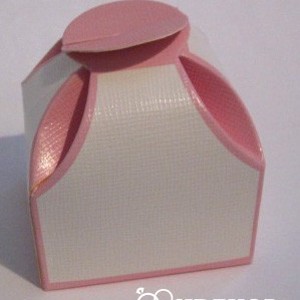 Köszönetajándék doboz esküvőre, rózsaszín fehér - esküvő - emlék & ajándék - köszönőajándék - Meska.hu