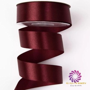 Szatén szalag 25mmx22,86m - wine red, Kellékek & szerszámok, Rövidáru, Szatén szalag, Szalag, pánt, , MESKA