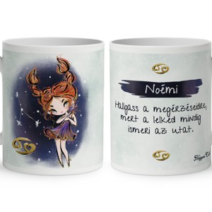 Személyre szabható - Vörös hajú Csini Rák lány mintás bögre, Otthon & Életmód, Konyhafelszerelés, tálalás, Tálalás, Bögre & Csésze, , MESKA